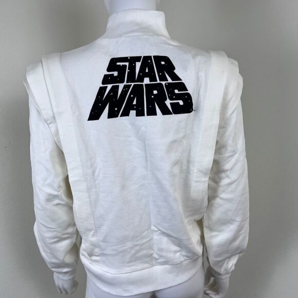 Zara Star Wars Disney Women Size M Mock Neck Ruffle Tiered Pullover NEW Sweater - Picture 7 of 11